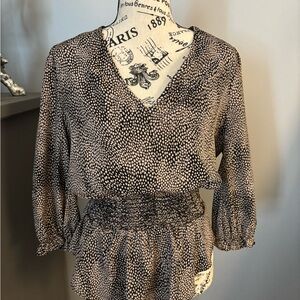 MTS Black and Tan Speckled Top